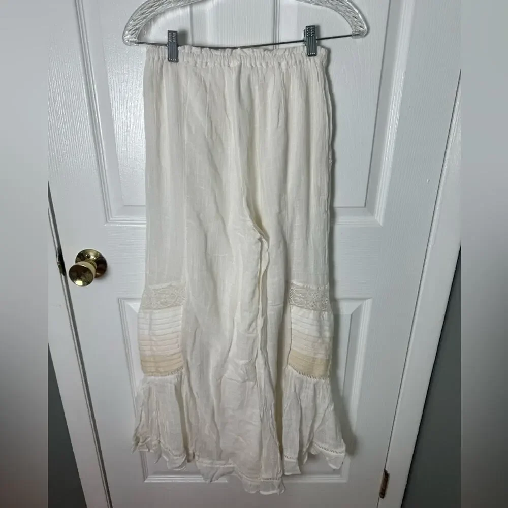 Free People Bali Alana Top & Pant Set in White  XS